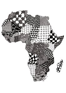 Afrika, 2015 (tinta, bristol karton)