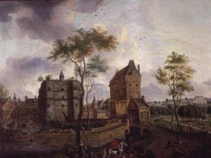 Malines városkapuja (olaj, vászon) alkotó: Gerard-Philippe Colin