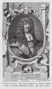 Samuel Butler, angol költő (metszet) alkotó: Gerard (after) Soest