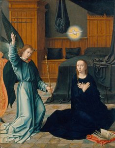 Az Angyali üdvözlet, 1509 körül (vegyes technika tölgyen) alkotó: Gerard David