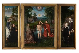 Krisztus keresztsége, 1502-2008 körül (olaj, tábla) alkotó: Gerard David