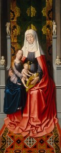 A Szent Anna-oltárkép: Szent Anna Szűzanyával és Gyermekével [középső tábla], c. 15001520. alkotó: Gerard David
