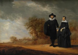 Cornelis Damasz polgármester. van der Gracht és felesége, Jopken Jacobs egy tájban alkotó: Gerard Donck