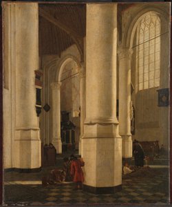 A delfti Oude Kerk belseje Pieter Pietersz Heijn altengernagy sírjával alkotó: Gerard Houckgeest (attributed to)