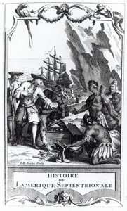 Bacqueville de La Potherie (1663-1736) előlapja a Histoire de lAmerique septentrionale számára, 1753-ban jelent meg (bw fotó)