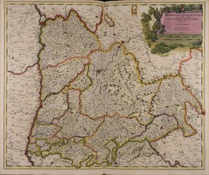 Delphinatus praefectura quae Gallis audit government of Daufhiné bipartitus in superiorem et inferiorem alkotó: Gerard Valck