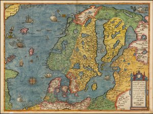 Észak-Európa 1593-as térképe Gerard de Jode-tól alkotó: Gerard de Jode
