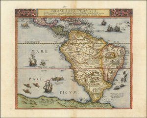 Dél-Amerika térképe, 1593 alkotó: Gerard de Jode