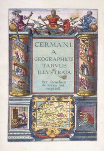 Címlap a 2. részhez, "Germania földrajzi térképekkel illusztrálva", 1593