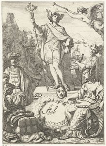 A Merkúrral való kereskedés allegóriája alkotó: Gerard de Lairesse (rejected attribution)