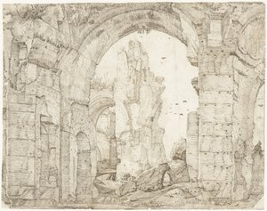 Ruïnes van de therme van Caracalla, Róma alkotó: Gerard ter Borch (I)