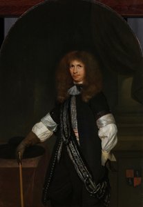 Jacob de Graeff (1642-90). Tiszti egyenruhában alkotó: Gerard ter Borch (II) (signed by artist)