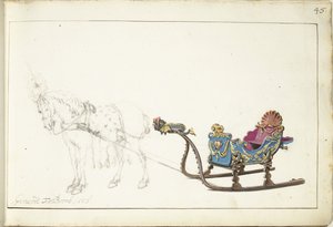 Ló és szán alkotó: Gerard ter Borch (II) (signed by artist)
