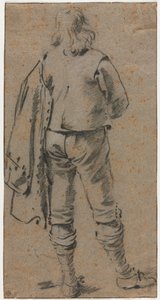 Egy férfi áll hátulról nézve alkotó: Gerard ter Borch