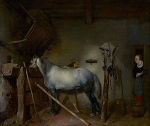 Lóistálló alkotó: Gerard ter Borch