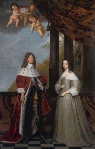 Friedrich Wilhelm (1620-88), brandenburgi választófejedelem és felesége, Louise Henriette (1627-67), Orange-Nassau grófnő portréja