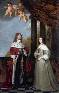 Friedrich Wilhelm brandenburgi választófejedelem és felesége Louise Henriette, narancs-nassaui grófnő portréja