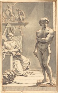 A szobrászat allegóriája alkotó: Gerard van Houten