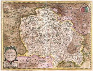 Bourbonnais, Franciaország (metszet alkotó: Gerardus Mercator