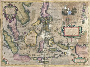 Kelet-India Borneóval és Fülöp-szigetekkel (metszet alkotó: Gerardus Mercator