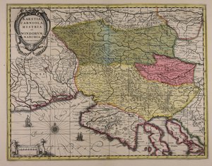 Karstia, Carniola, Histria et Windorum marchia alkotó: Gerardus Mercator
