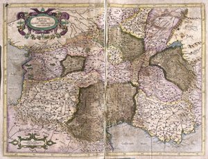 Limousine, Languedoc, Auvergne, Burgundia és Provence, Dél-Franciaország alkotó: Gerardus Mercator