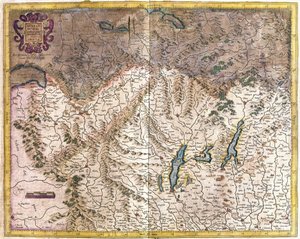 Észak-Olaszország (metszet alkotó: Gerardus Mercator