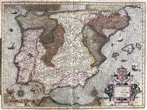 Spanyolország (metszet alkotó: Gerardus Mercator