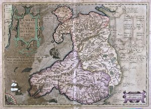 Wales, Nagy-Britannia (metszet alkotó: Gerardus Mercator