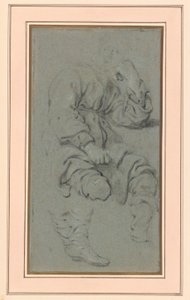 Tanulmány egy ülő férfiról, Elizeus próféta és a súnamita nő a Kármel-hegyen készült festményén (Nemzeti Múzeum, Varsó, M.Ob.551 MNW)