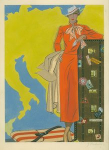 Női divat 1932 / utazási ruha / Gerd Hartung
