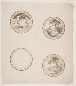 Négy matrica La Fontaine meséihez alkotó: Gerhard Ludvig Lahde