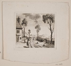 Táj futó fiúval alkotó: Gerhard Ludvig Lahde