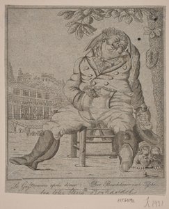 A Gasztronóm vacsora után alkotó: Gerhard Ludvig Lahde