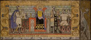 Åsmund a király termében alkotó: Gerhard Munthe