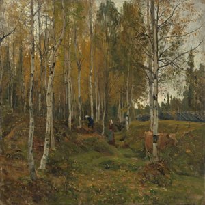 Nyári fenyők ősszel alkotó: Gerhard Munthe