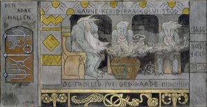 A második terem - Munthe, Gerhard (1849-1929) - 1902-1904 - Olaj, vászon - 62,5x119,5 - Nemzeti Művészeti Múzeum, Oslo alkotó: Gerhard Peter Frantz Vilhelm Munthe