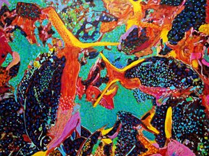 Fish Fiesta, 2022 (olaj, vászon) alkotó: Gerhardt Isringhaus