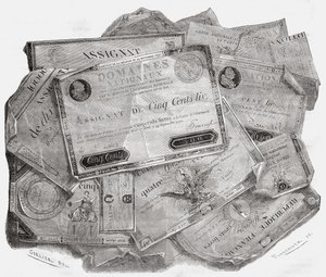 Stephane Pannemaker (1847-1930) gravírozott táblája Louis Blanc (1811-82) „Histoire de la Revolution Francaise” című művéből