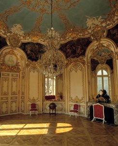 Belső építészet: Soubise hercegnőjének lakása Germain Boffrand (1667-1754) építész által Párizsban. alkotó: Germain Boffrand