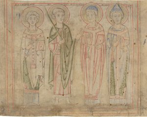 Szent Cyprian, Vitus, Stephan és Cornelius alkotó: German 12th Century