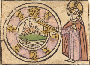 Krisztus méri a földgömböt alkotó: German 15th Century