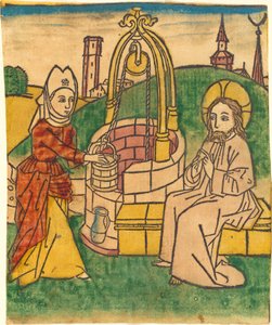 Krisztus és a szamáriai asszony alkotó: German 15th Century