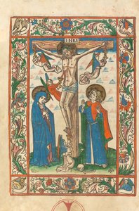 Krisztus a kereszten angyalokkal alkotó: German 15th Century
