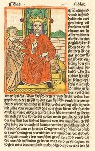 Koronás ember a trónon, a Szűz áll a bal oldalon alkotó: German 15th Century