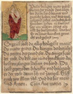 Madonna és gyermeke dicsőségben kényeztetéssel és imával alkotó: German 15th Century