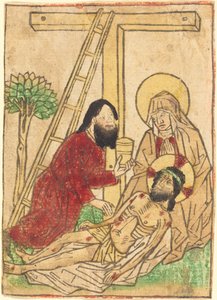 Pietà Szent Jánossal alkotó: German 15th Century