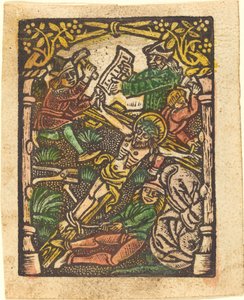 A keresztre szegezett Krisztus alkotó: German 15th Century or Master of the Meshed Background