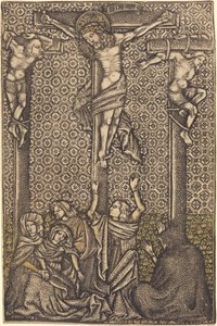 A keresztre feszítés alkotó: German 15th Century or Master with the Crossed Clubs
