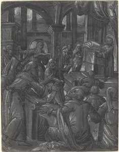 Krisztus vitatkozik az orvosokkal alkotó: German 16th Century